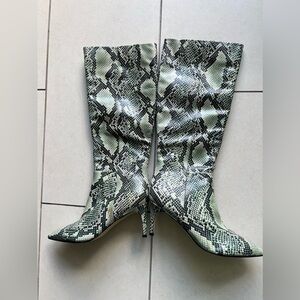 Nine West snake print boot